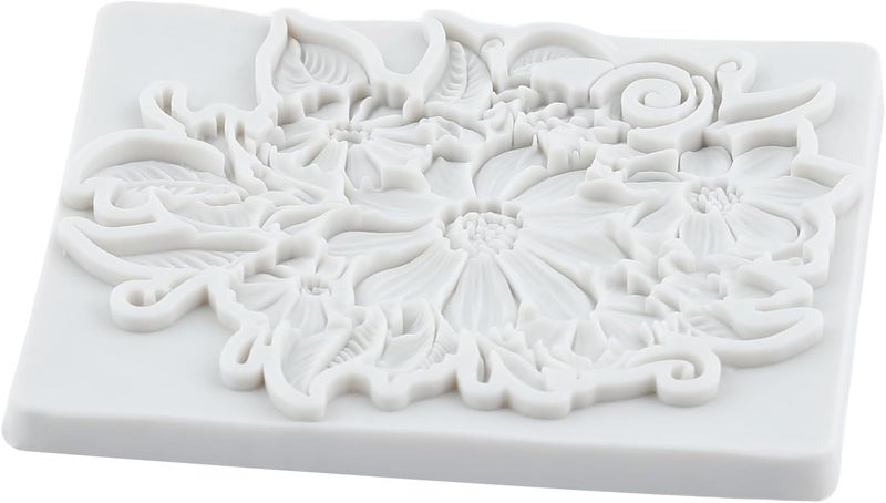 TAOXIBEI Baroque Flower Polymer Clay Molds Daisy Flower Silicone Mold for DIY Crafts Epoxy Resin Casting Air Dry Polymer Clay Plaster Jewelry Making - Image 5